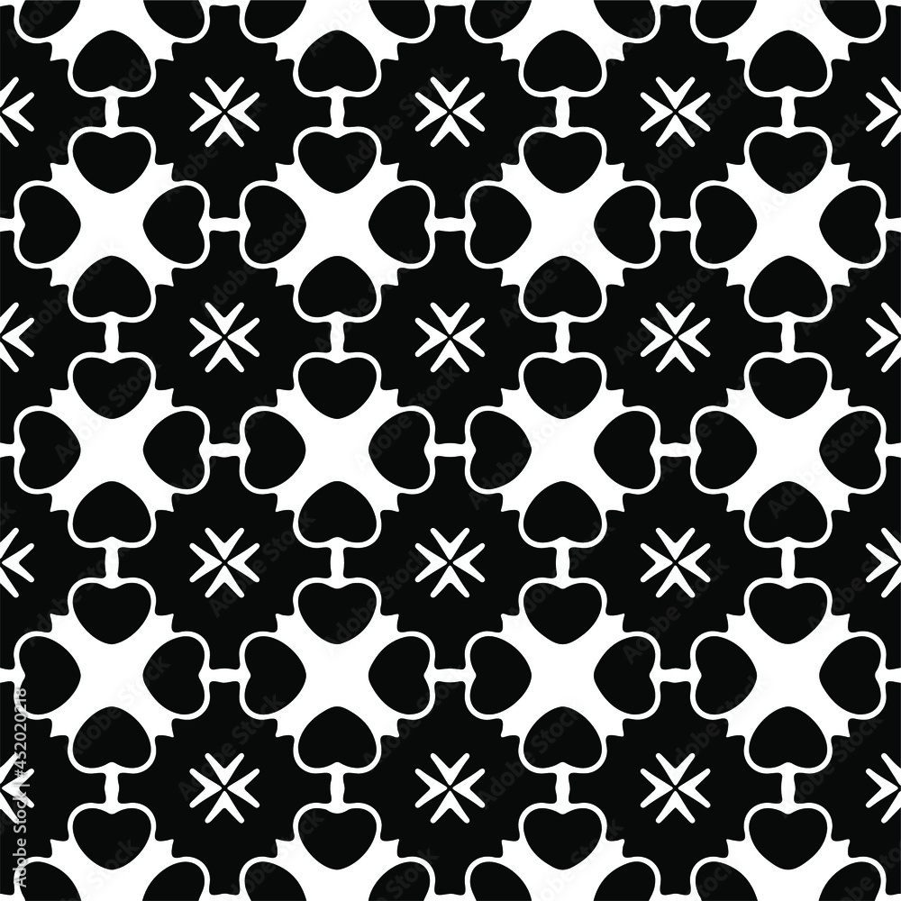 floral seamless pattern background.Geometric ornament for wallpapers and backgrounds. Black and white pattern. floral seamless pattern background.Geometric ornament for wallpapers and backgrounds. Black and white pattern.