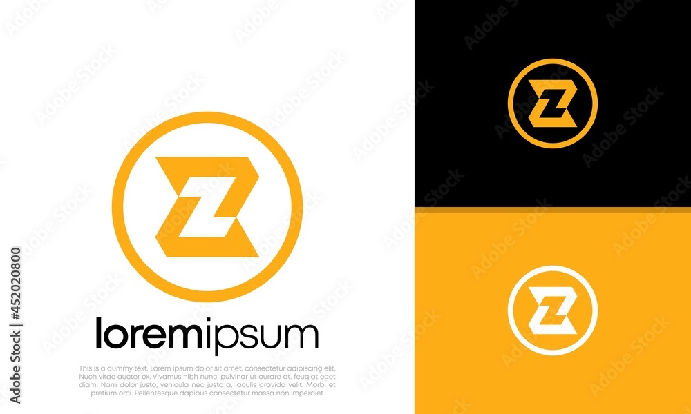 Initials Z logo design. Innovative high tech logo template. Initials Z logo design. Innovative high tech logo template.
