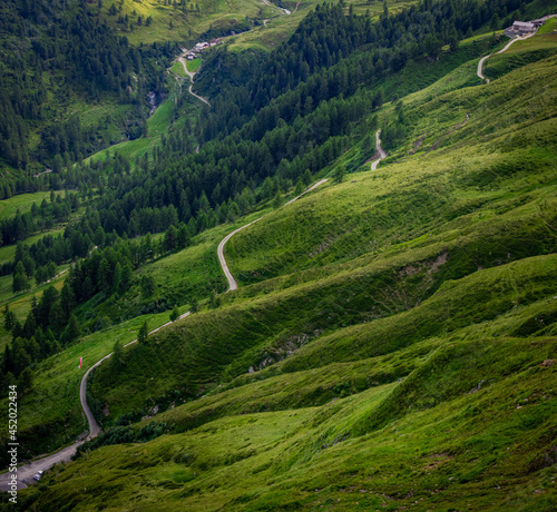 Famous Timmelsjoch High Alpine Road in the Austrian Alps also called Passo Rombo - travel photography