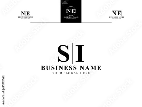 Letter SI Logo, Monogram si logo icon vector with Abstract S& simple logo design for all kind of use