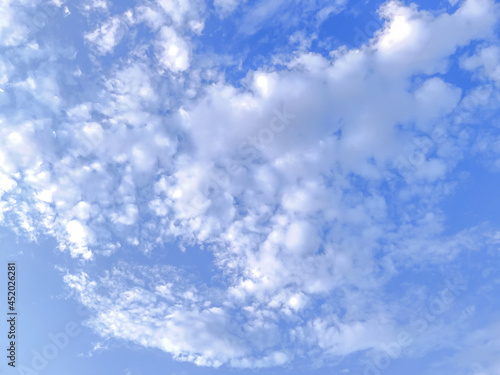 blue sky with white clouds