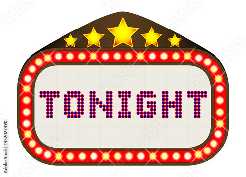 Tonight Movie Theatre Marquee