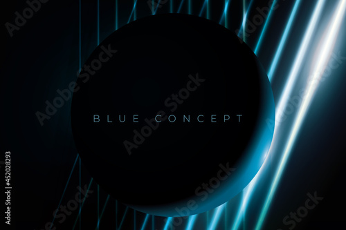 Abstract background with back lighting 3d shape. Backdrop concept for presentation.