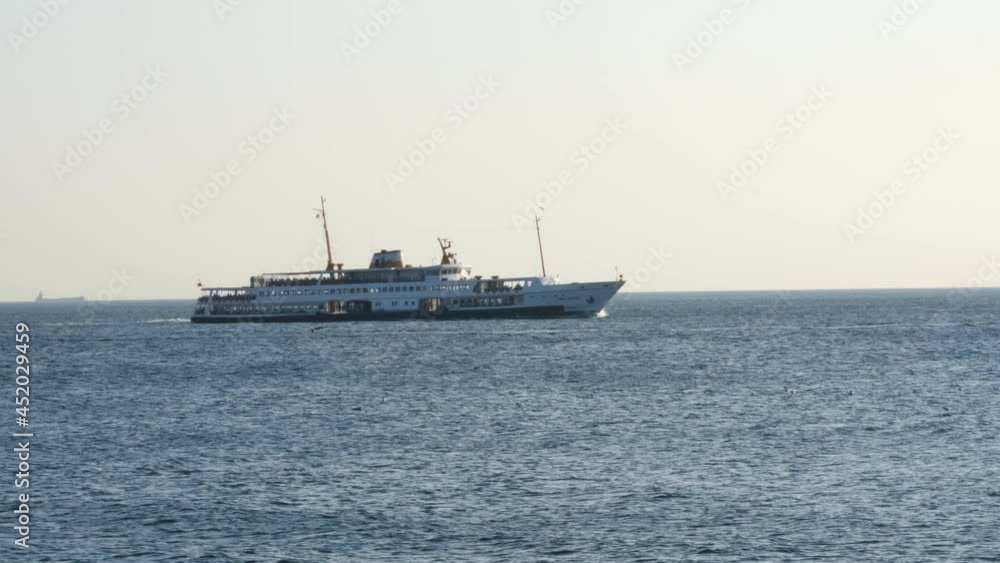 Traditional Ferry at Istanbul Travelling On Open Sea
Traditional Ferry at Istanbul Travelling On Open Sea