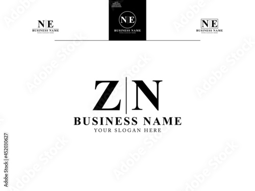Letter ZN Logo, Monogram zn logo icon vector with Abstract Z&N simple logo design for all kind of use