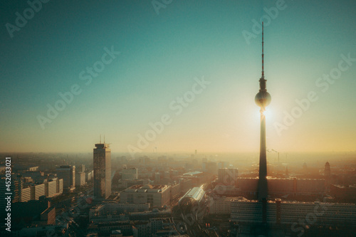 morning sun berlin tv tower