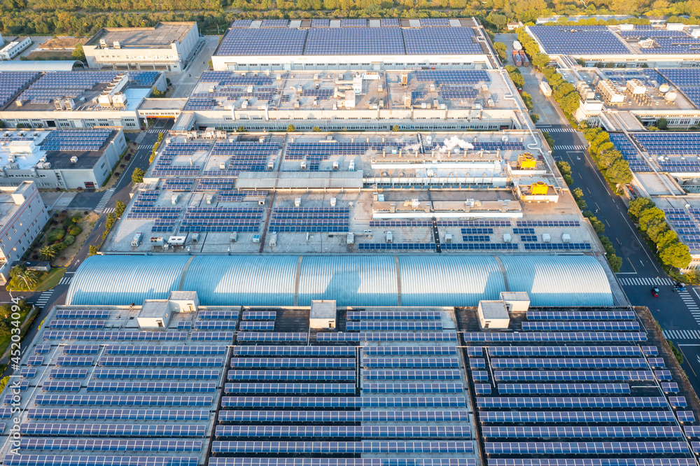 solar power station in factory