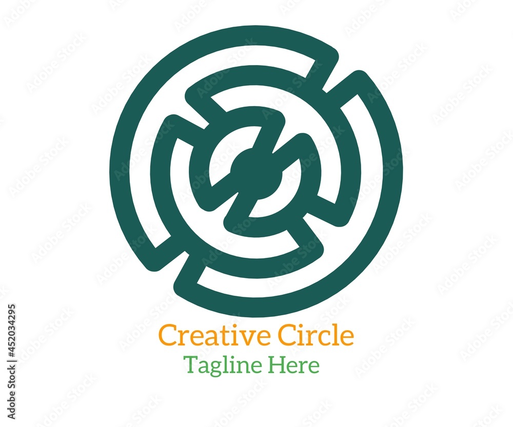 Creative circle symbol icon for brand name Creative circle symbol icon for brand name