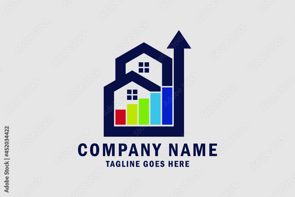 house chart logo design house chart logo design