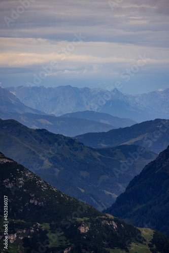 View from Grossglockner High Alpine Road in Austria over the mountains - travel photography © 4kclips