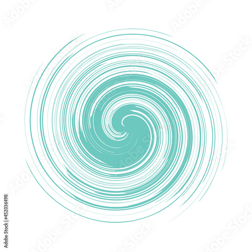 Curvy spiral, swirl and twirl element. Converging rotating radial volute, helix, vortex lines icon