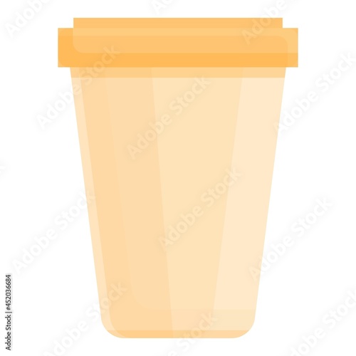 To go coffee cup icon cartoon vector. Paper latter. Takeaway recycle