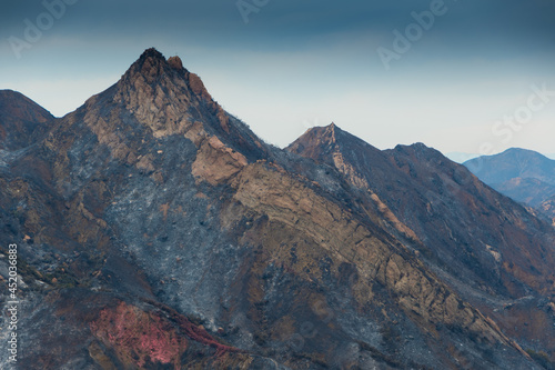 Woolsey Fire, Malibu California Post fire Burnt Mountains 
