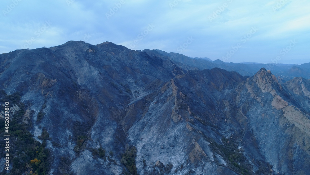 Woolsey Fire, Malibu California Post fire Burnt Mountains Woolsey Fire, Malibu California Post fire Burnt Mountains