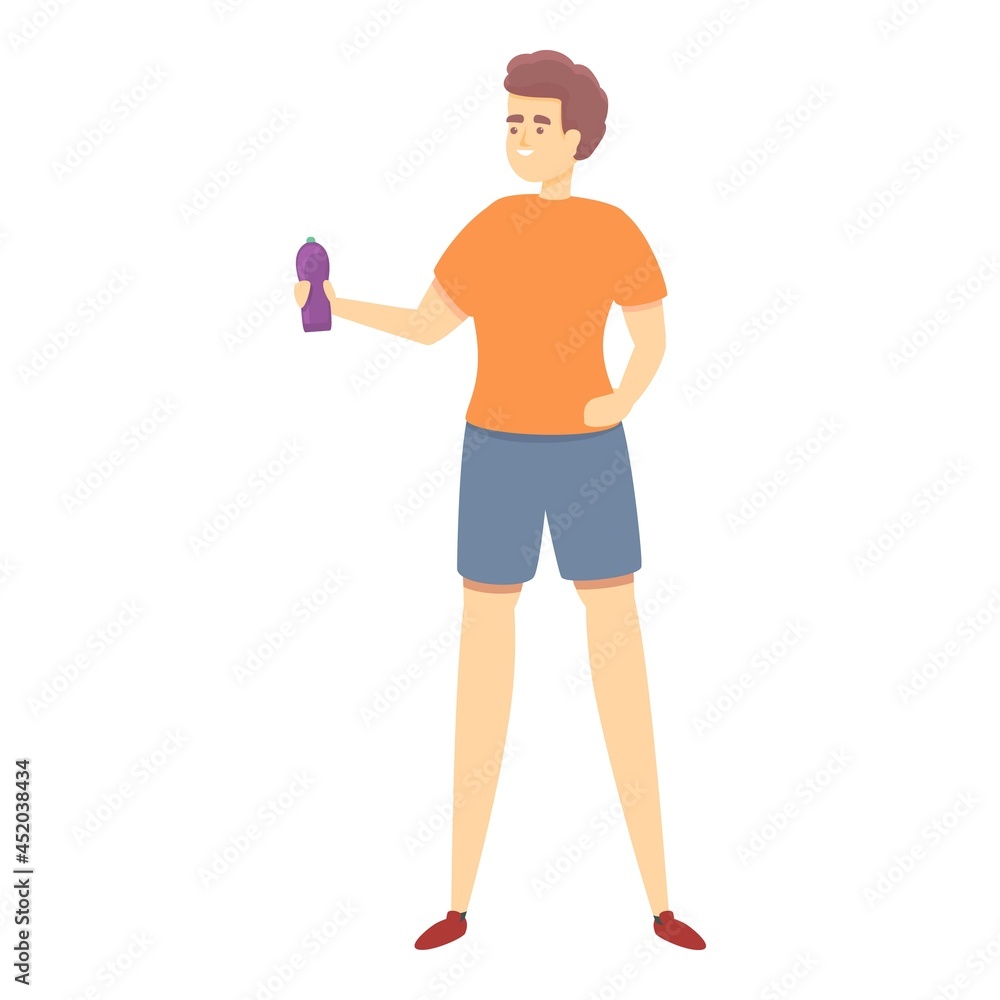 Take water resting icon cartoon vector. Adult drink. Home relax Take water resting icon cartoon vector. Adult drink. Home relax