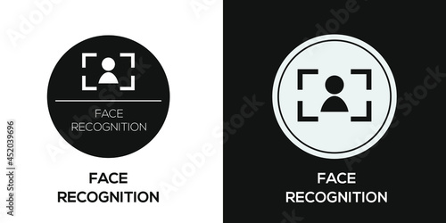Creative (Face Recognition) Icon ,Vector sign.