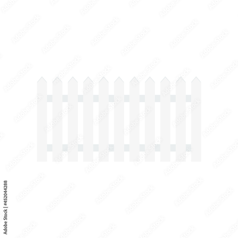 Light gray wooden fence isolated on white background. Vector illustration, flat cartoon realistic design, eps 10. Light gray wooden fence isolated on white background. Vector illustration, flat cartoon realistic design, eps 10.