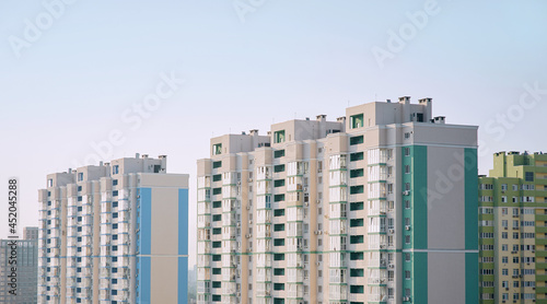 modern city - skyscrapers in sleeping quarters. Living, lifestyle, building concept
