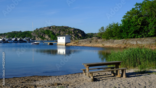 Beach and seafront near Tjome, Vestfold, Norway photo