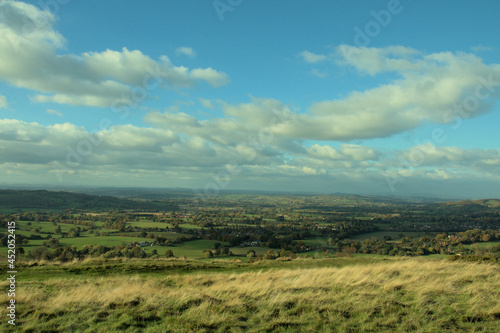 Malvern hills of England.