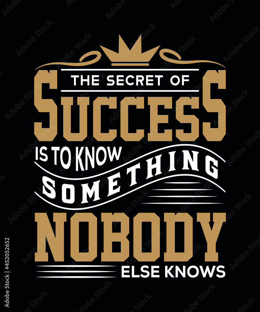 Fototapeta premium success t-shirt for successfull life