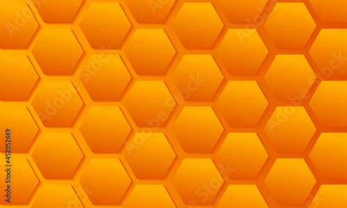Modern Yellow Hexagonal Honeycomb Background