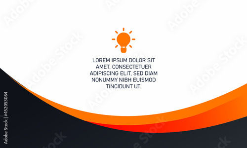 Modern Curved Black and Orange Background photo
