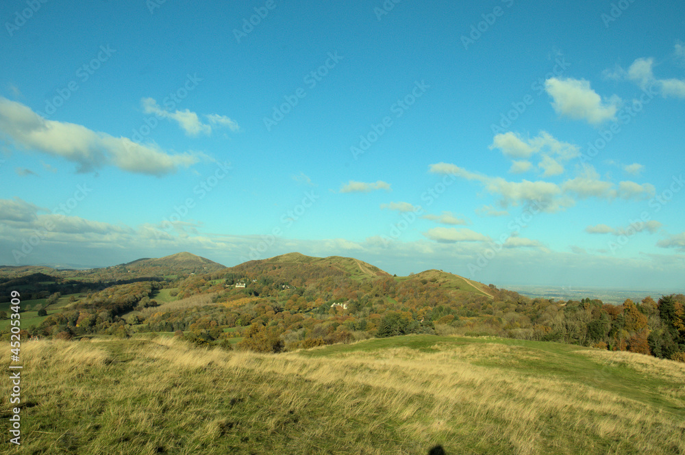 Malvern hills of England.