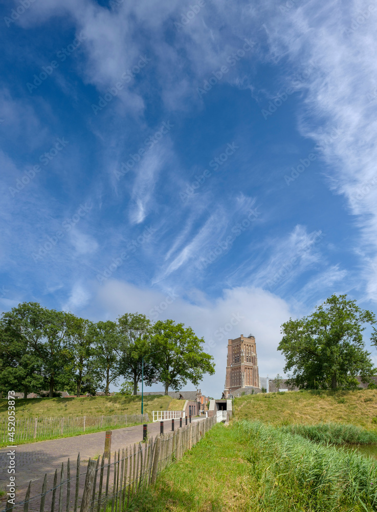 The Martinuskerk is a medieval cruciform church in the fortified town of Woudrichem, Noord-Brabant Province, The Netherlands