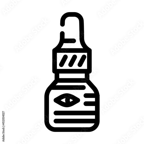eye drops ophthalmology line icon vector. eye drops ophthalmology sign. isolated contour symbol black illustration