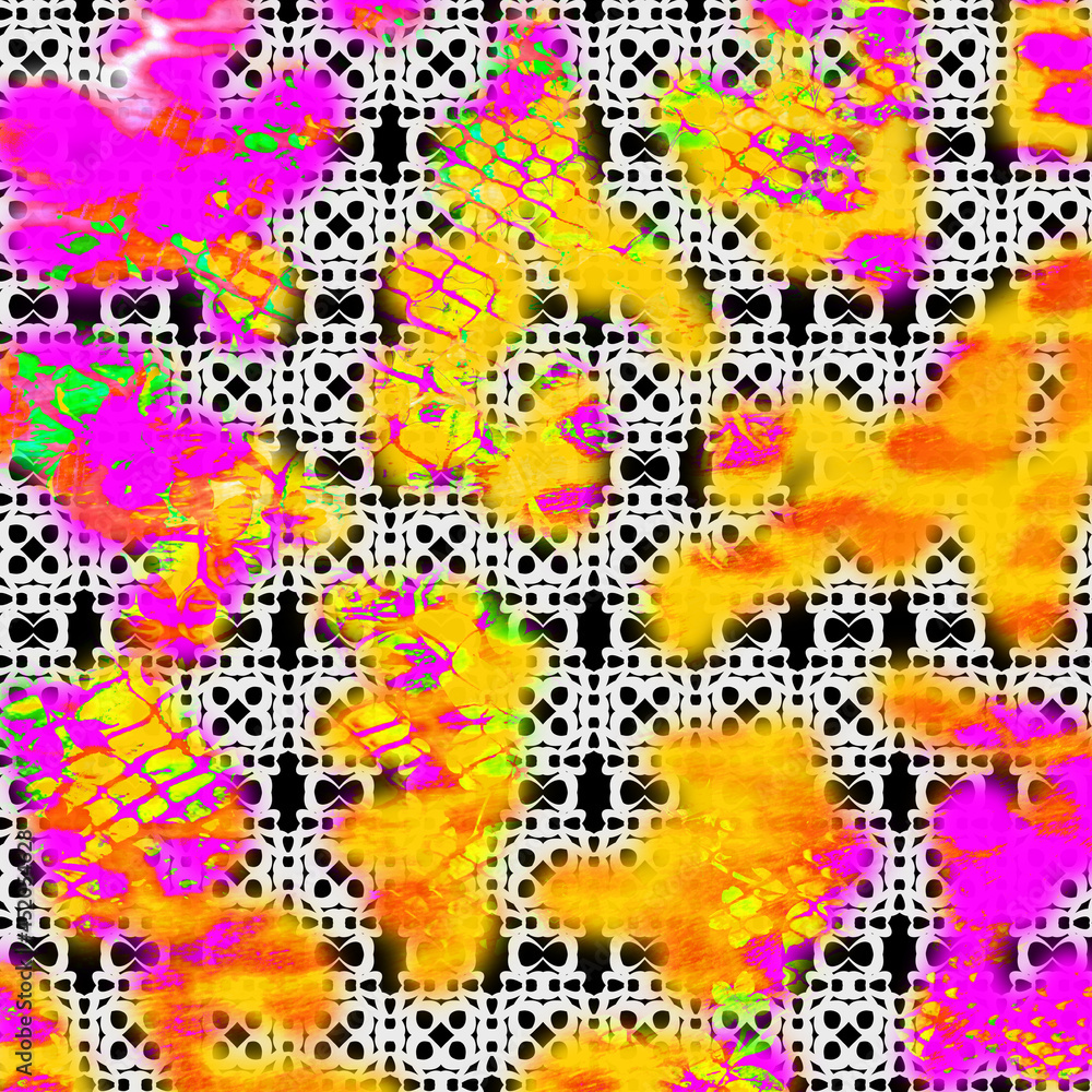 abstract pattern design with vibrant colors