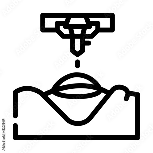 laser correction ophthalmology line icon vector. laser correction ophthalmology sign. isolated contour symbol black illustration