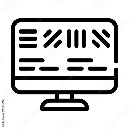 astigmatism test ophthalmology line icon vector. astigmatism test ophthalmology sign. isolated contour symbol black illustration