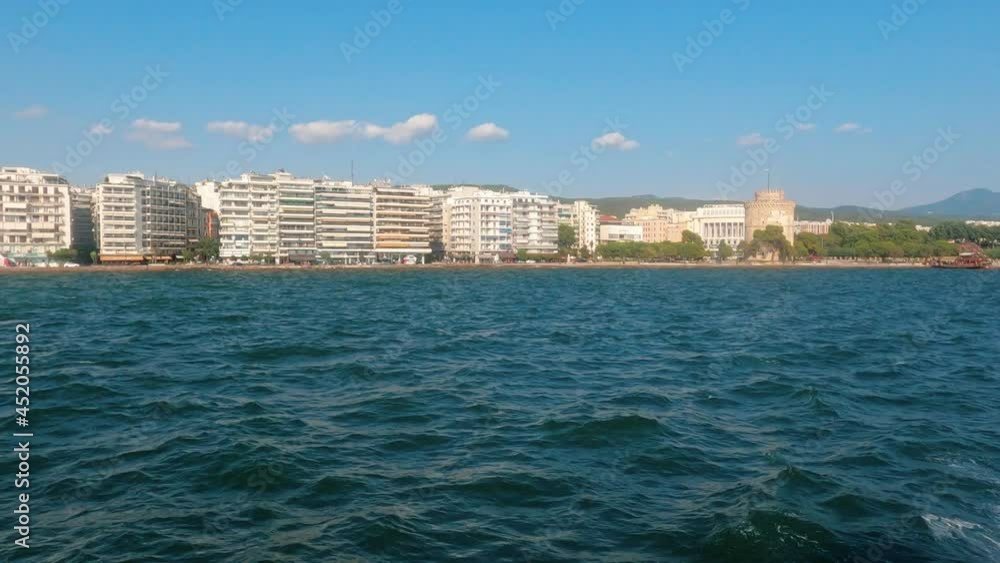 Scenes from a boat traveling from Thessaloniki city Scenes from a boat traveling from Thessaloniki city
