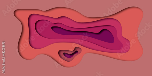 Abstract papercut background