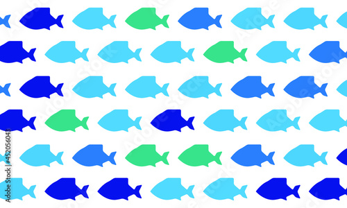 Colorful Fish Seamless Pattern Background