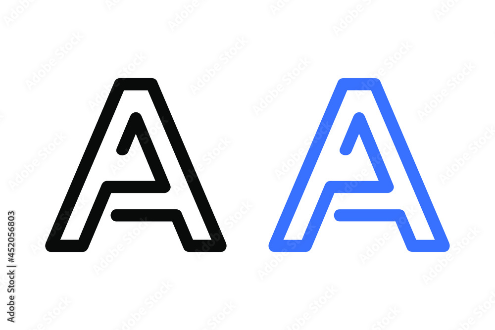 Outline Letter A Abstract Design Outline Letter A Abstract Design
