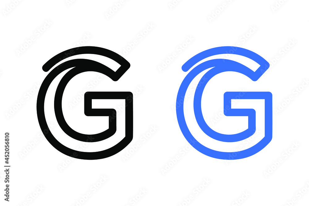 Outline Letter G Abstract Design Outline Letter G Abstract Design
