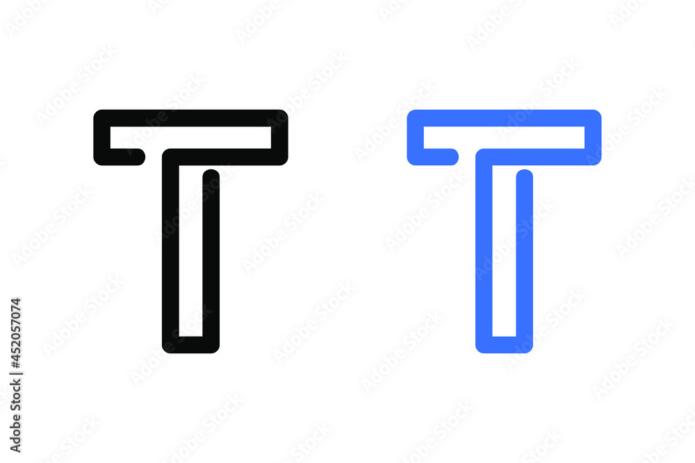 Outline Letter T Abstract Design Outline Letter T Abstract Design