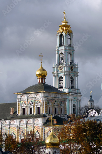 View of the Trinity Sergius Lavra. Poopular touristic landmark, UNESCO World Heritage Site.	 photo