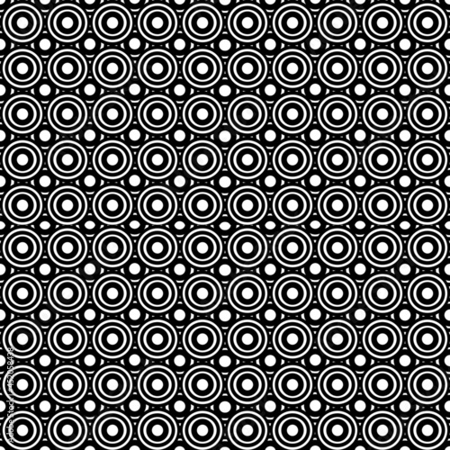 seamless pattern black and white circle background