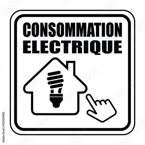 Logo consommation électrique.