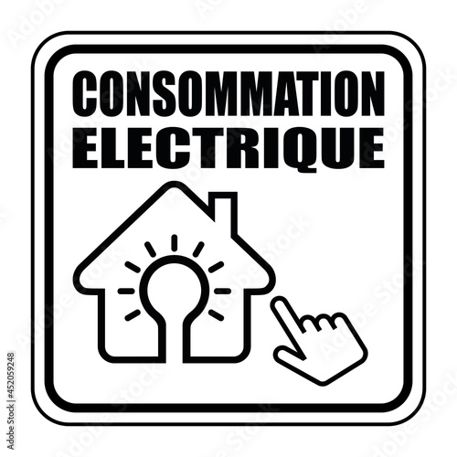 Logo consommation électrique.