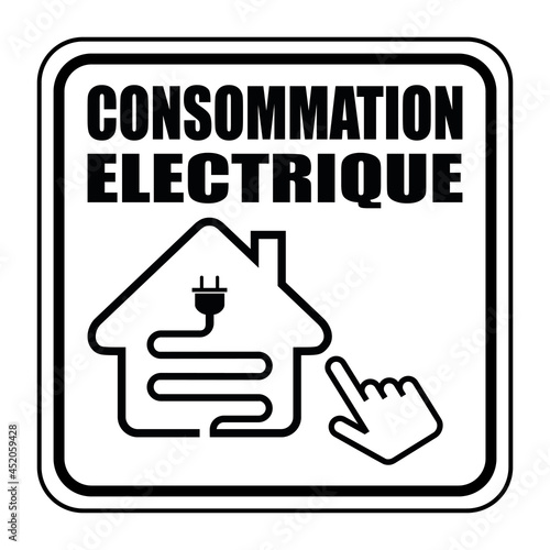 Logo consommation électrique.
