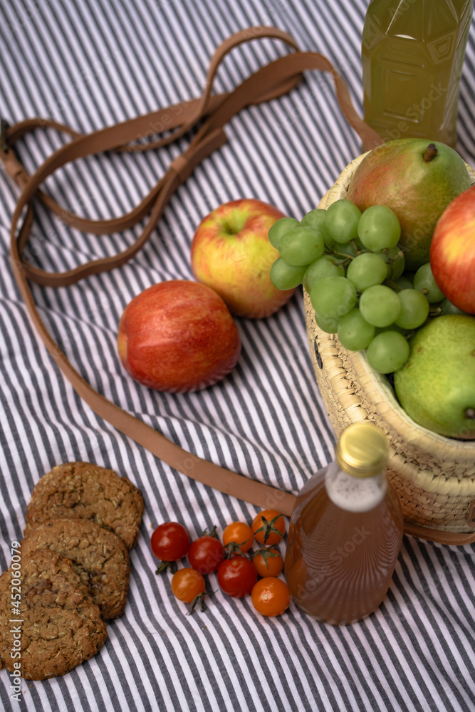 picnic at the park summer drinks grapes apples pears tomatoes cookies oatmeal grass picnic at the park summer drinks grapes apples pears tomatoes cookies oatmeal grass