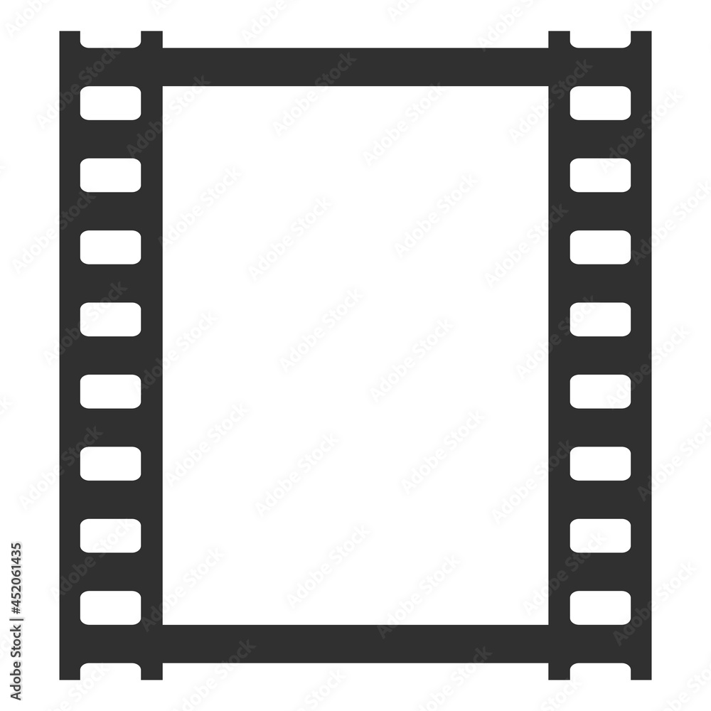 Film strip isolated vector icon. Image with film strip icon. Photo film frame vector isolated Film strip isolated vector icon. Image with film strip icon. Photo film frame vector isolated