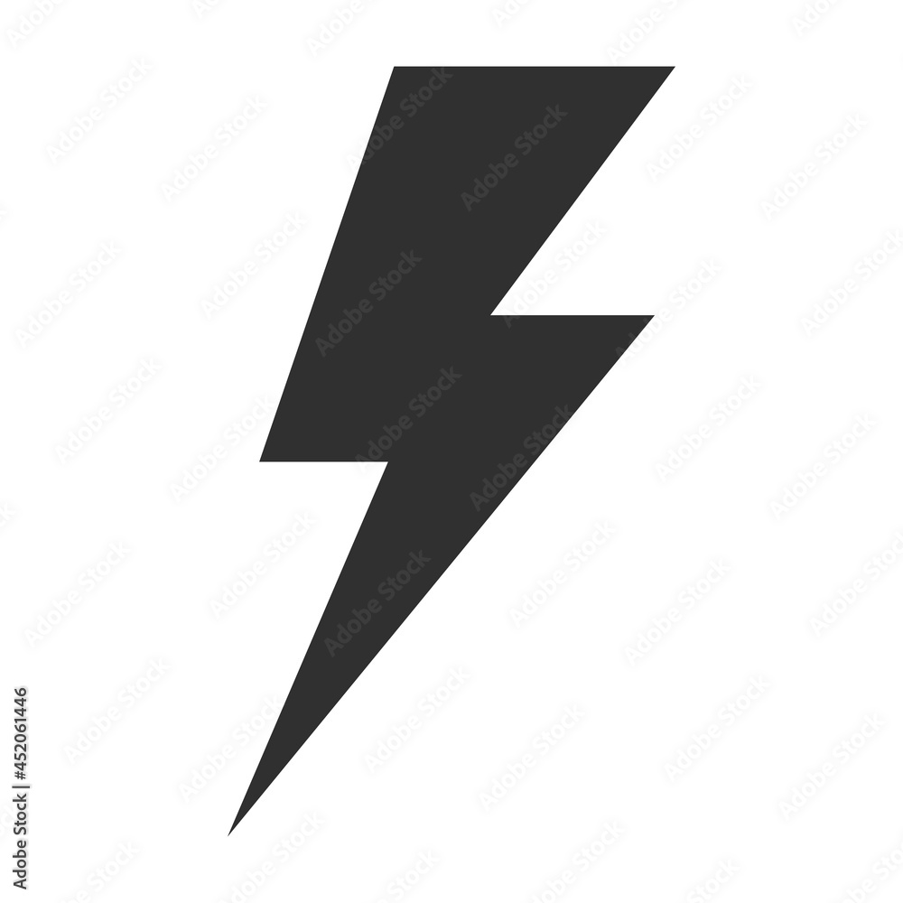 lightning Icon vector. Simple flat symbol. Perfect Black pictogram illustration on white background lightning Icon vector. Simple flat symbol. Perfect Black pictogram illustration on white background