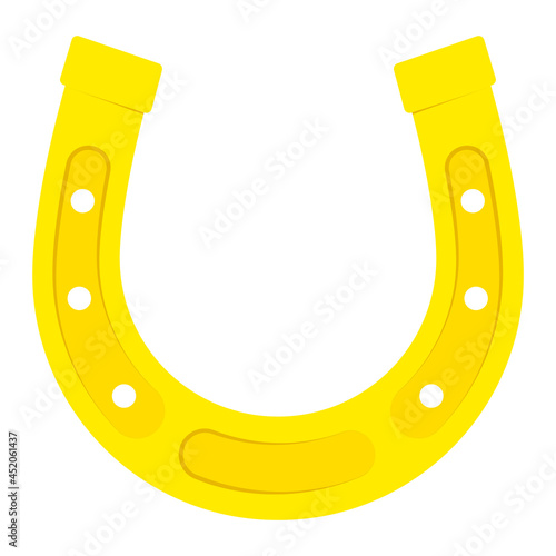 Golden horseshoe icon. Vector illustration
