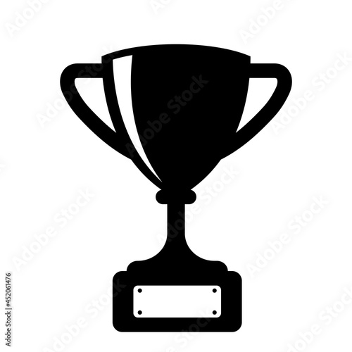 Trophy cup icon. Black cup isolated on white background. Winner's Cup. Victory Cup icon. Trophy cup icon. Cup for the first place