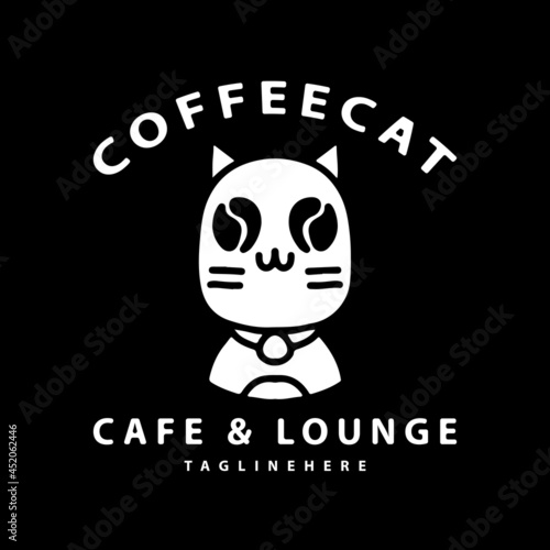 Vintage coffee cat. illustration for t shirt, poster, logo, sticker, or apparel merchandise.